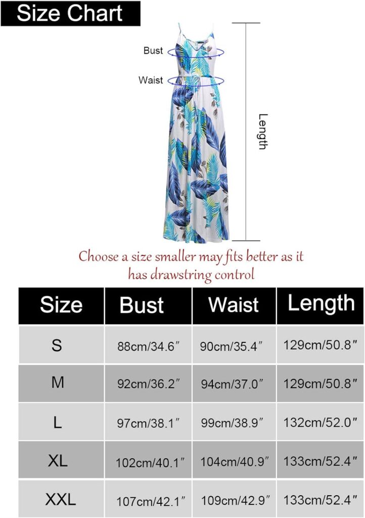 Womens Sleeveless V Neck Spaghetti Strap Pockets Beach Boho Tropical Summer Maxi Dress