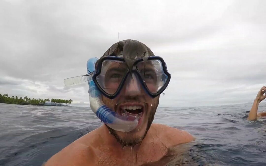 Wild Spinner Dolphin Jumps Out Water Snorkeling at Two Step Big Island Hawaii