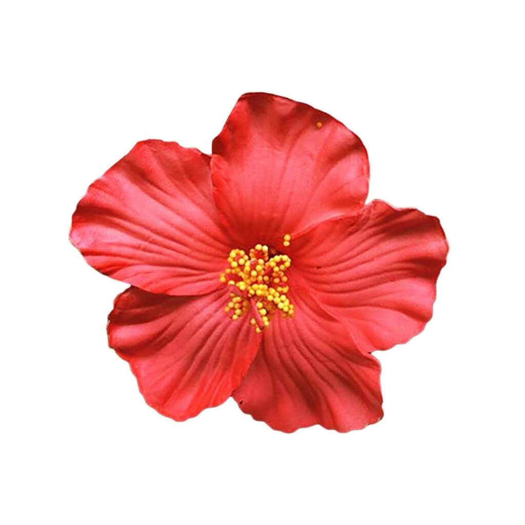 1PC Red Hawaiian Flower Hair Clip for Women Girls Fashion Bohemian Flowers Hair Accessory for Dancer Bridal Wedding Beach Party 8 cm