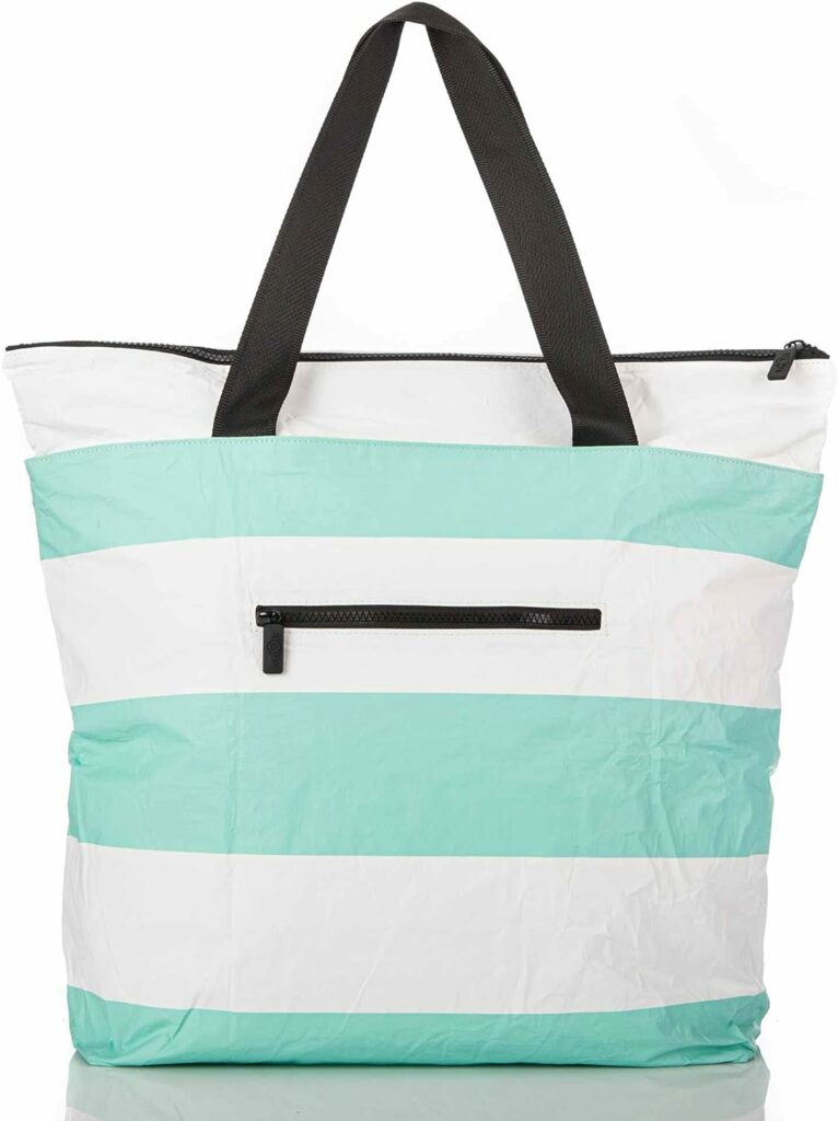 ALOHA Collection Monstera Day Tripper Tote in Seaweed | Lightweight, Packable, and Splash-Proof Beach Tote Bag | Easy to Clean