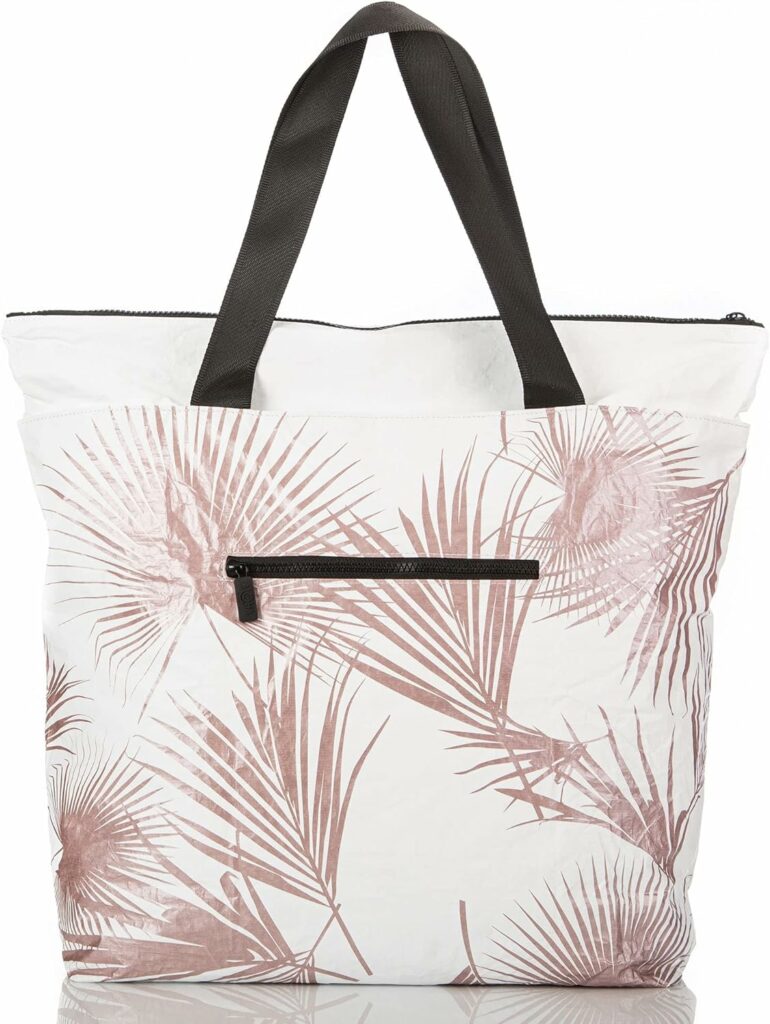 ALOHA Collection Monstera Day Tripper Tote in Seaweed | Lightweight, Packable, and Splash-Proof Beach Tote Bag | Easy to Clean