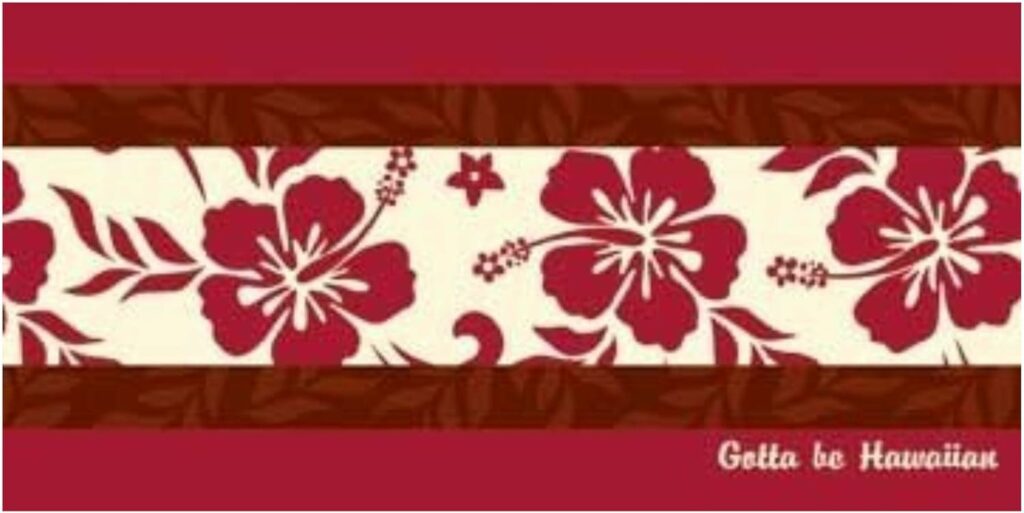 Hawaiian Beach Towel - Red Hibiscus Design