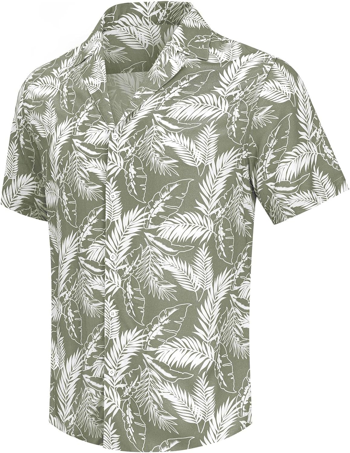 JEKAOYI Mens Casual Linen Button Down Short Sleeve Shirts Beach Summer Spread Collar Pocket Tops
