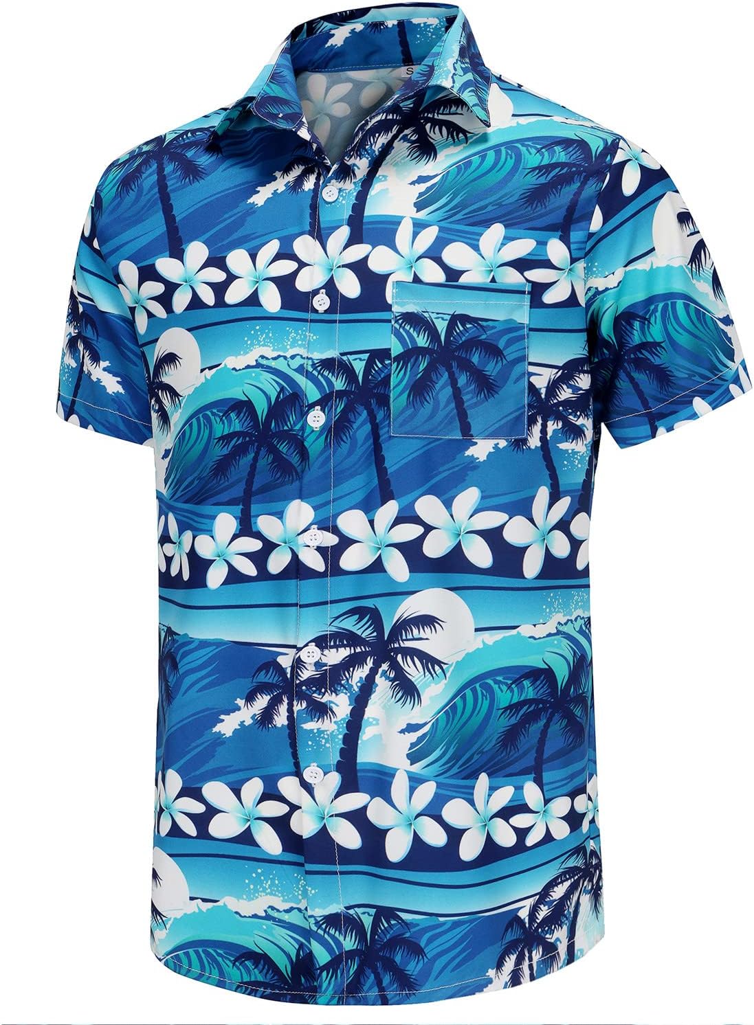 KYKU Funky Hawaiian Shirt for Men Palm Beach Shirts Tropical Vacation Shirts